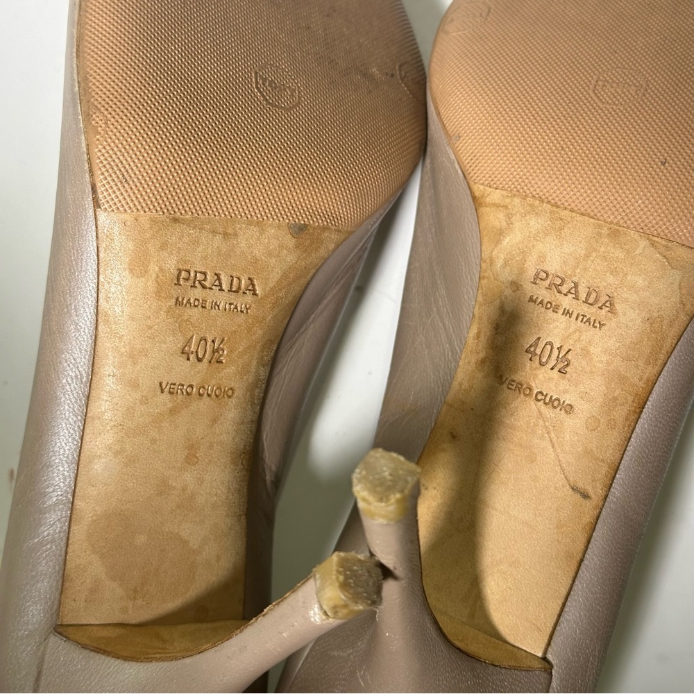 Prada Leather Pumps - Neutrals Pumps, Shoes - PRA907871 Size 10 - Picture 6 of 16